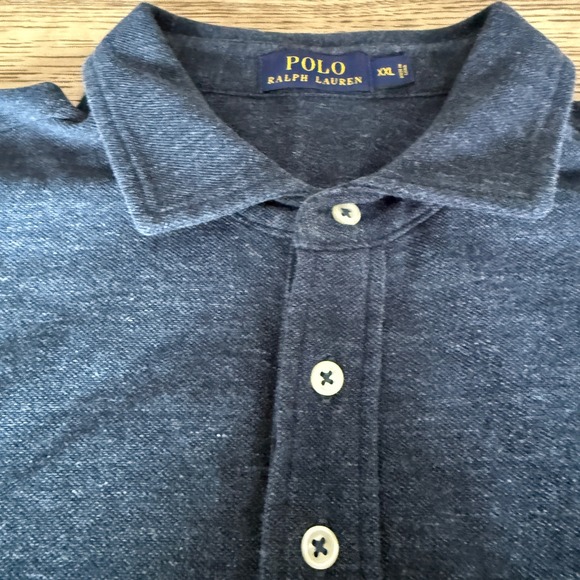 Polo Ralph Lauren Other - Polo Ralph Lauren Mens XXL Long Sleeve Polo Shirt Navy Blue Heather Cotton Pony
